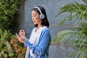 Person making a phone call on mobile