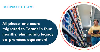 How a consumer products brand replaced 40,000 legacy voice users with Teams + ' icon'