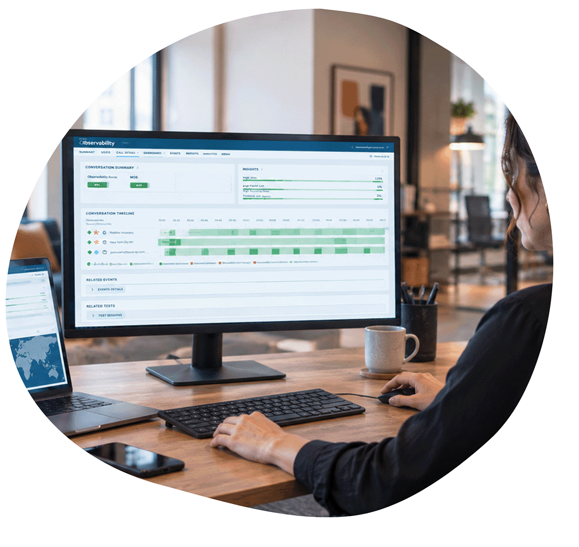 Pure IP Observability - Once configured, teams use a self-service portal for diagnostics, troubleshooting, and ongoing observability platform