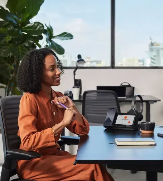 Lady at desk