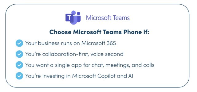 choose microsoft teams if