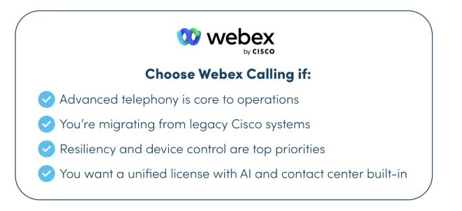choose webex if