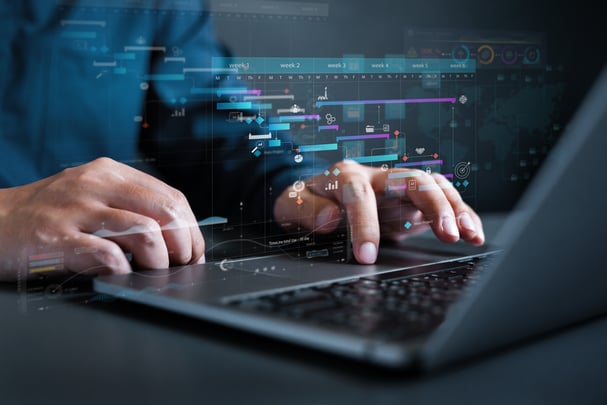 Person using laptop