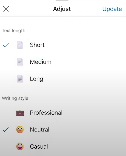 copilot email tone adjustment