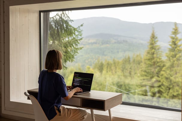 Person working remotely