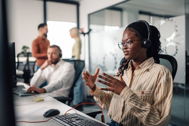 People working together in a modern office