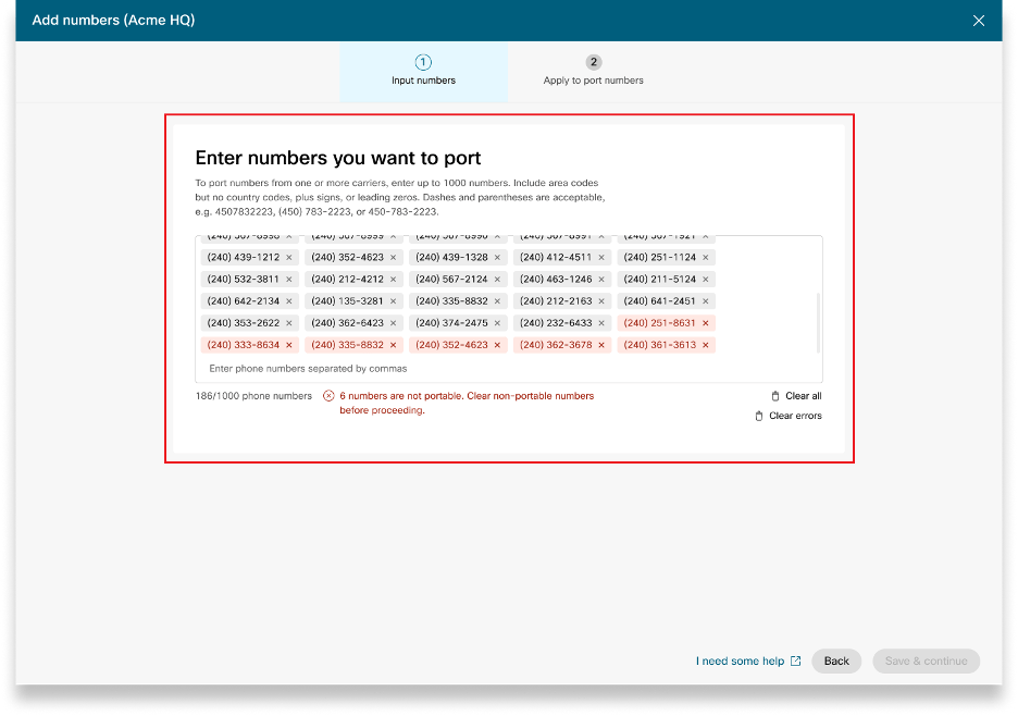 number porting webex calling