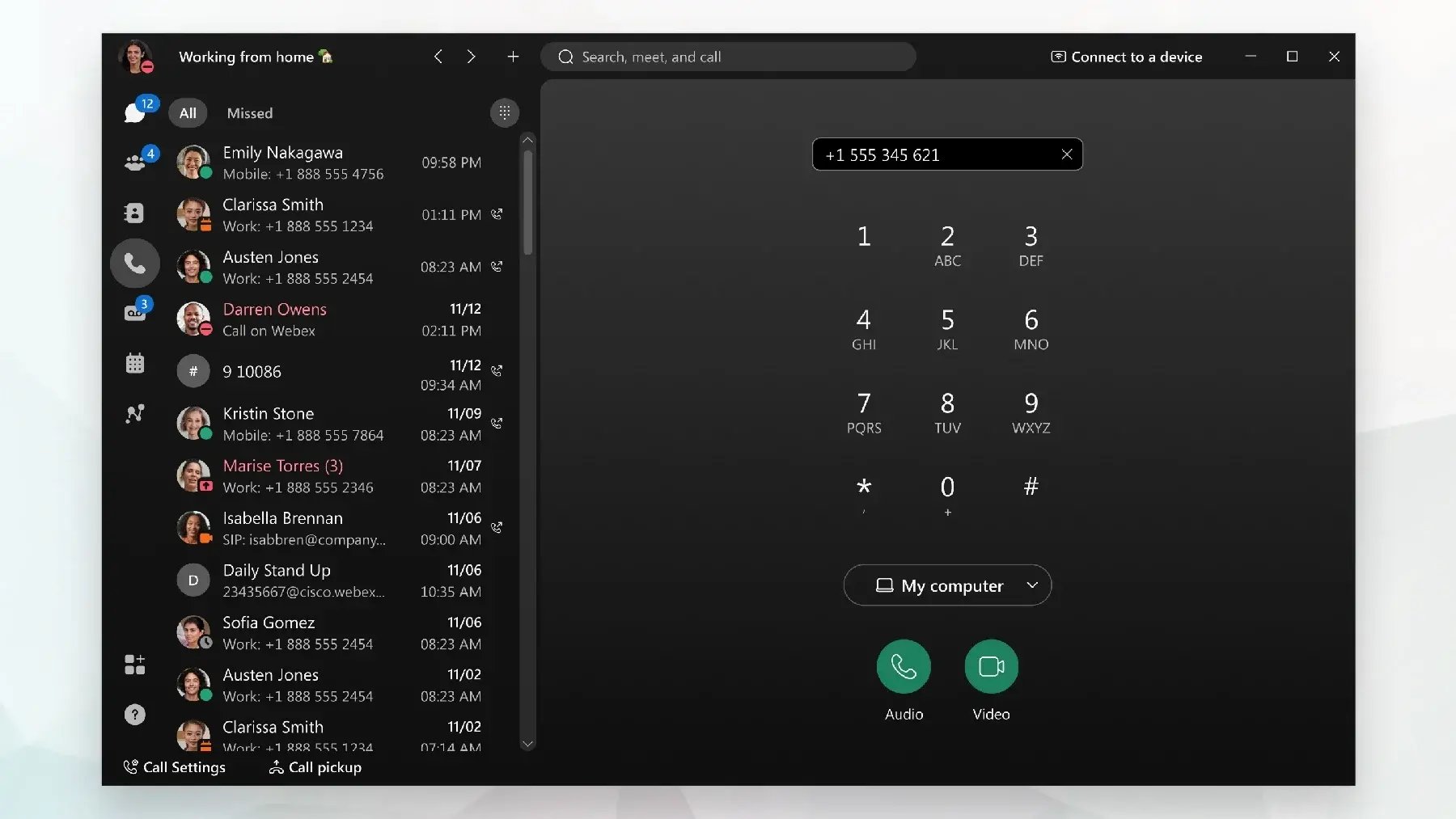 webex softphone client